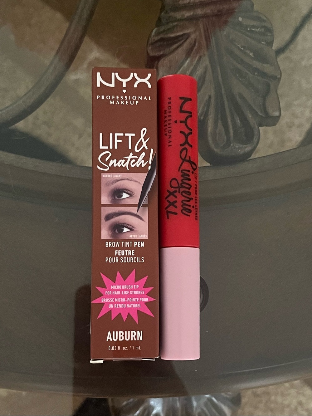 NYX Lift & Snatch Brow Tint Pen – Auburn and NYX Red Matte Liquid Lipstick Set